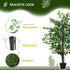 145cm Artificial Banyan Plant Faux Decorative Tree w/ Cement Pot Vibrant Greenery Shrubbery Indoor Outdoor Accessory Bargain Clearance Centre