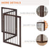 3 Panel Stair Gate Foldable Dog Door Gate Indoor Free Standing Safety Gate Pet Barrier 76cm Height