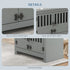 Raised Dog Bowls, Pet Feeding Station, with Storage, Food and Water Bowls, for Large Dogs - Grey