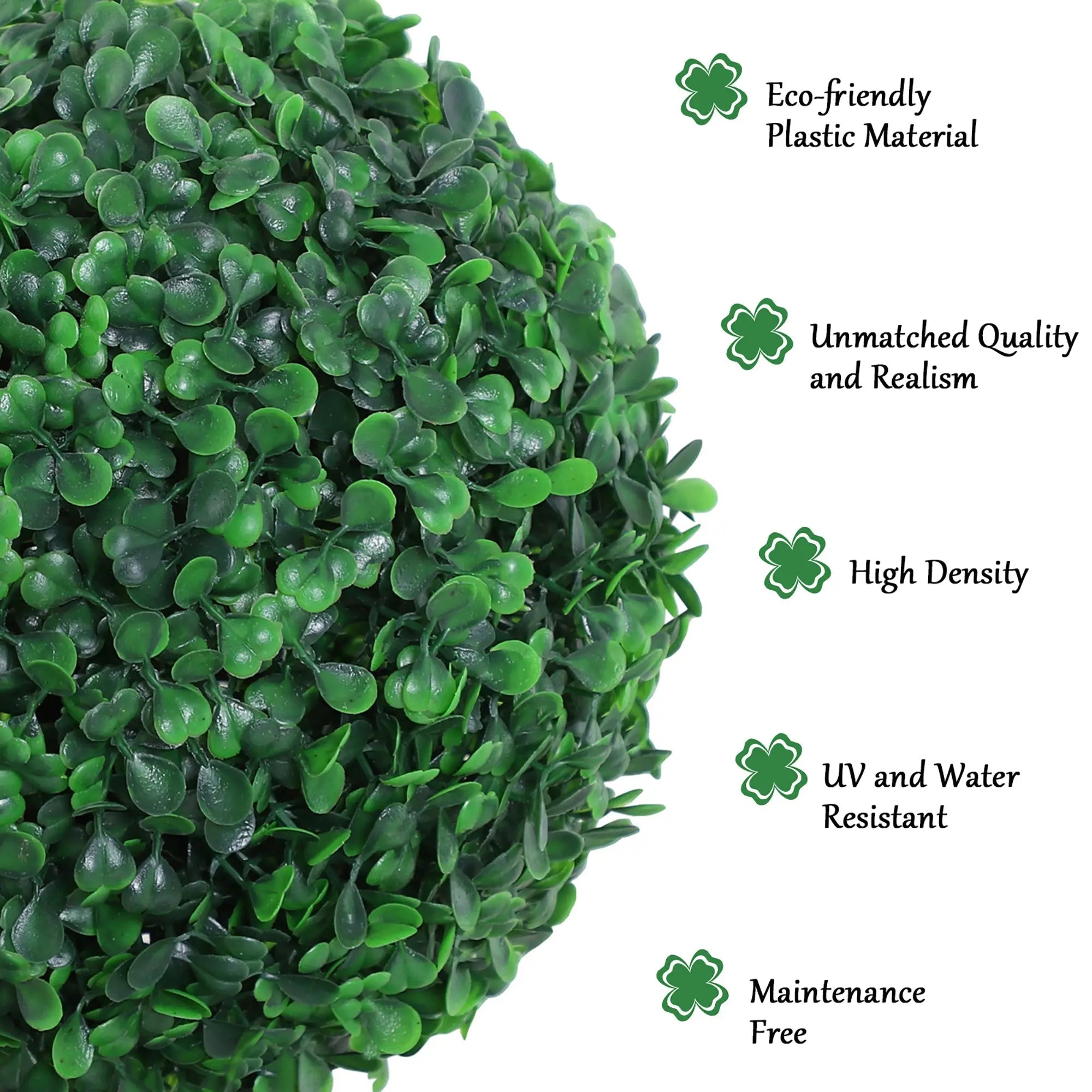 Set of 2 Artificial Boxwood Ball Topiary Trees Potted Decorative Plant Outdoor and Indoor Décor (112cm) Bargain Clearance Centre