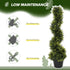 90cm/3FT Artificial Trees, Spiral Topiary Trees w/ Pot Set Of 2, Fake Indoor Outdoor Greenery Plant Home Office Garden Decor Green Bargain Clearance Centre