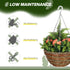 Set of Two Hanging Lisianthus Flower Pots - Orange/Green Bargain Clearance Centre