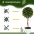 Set of 2 Decorative Artificial Plants Ball Trees with Lavender Flowers in Pot Fake Plants for Home Indoor Outdoor Decor, 60cm, Green Bargain Clearance Centre