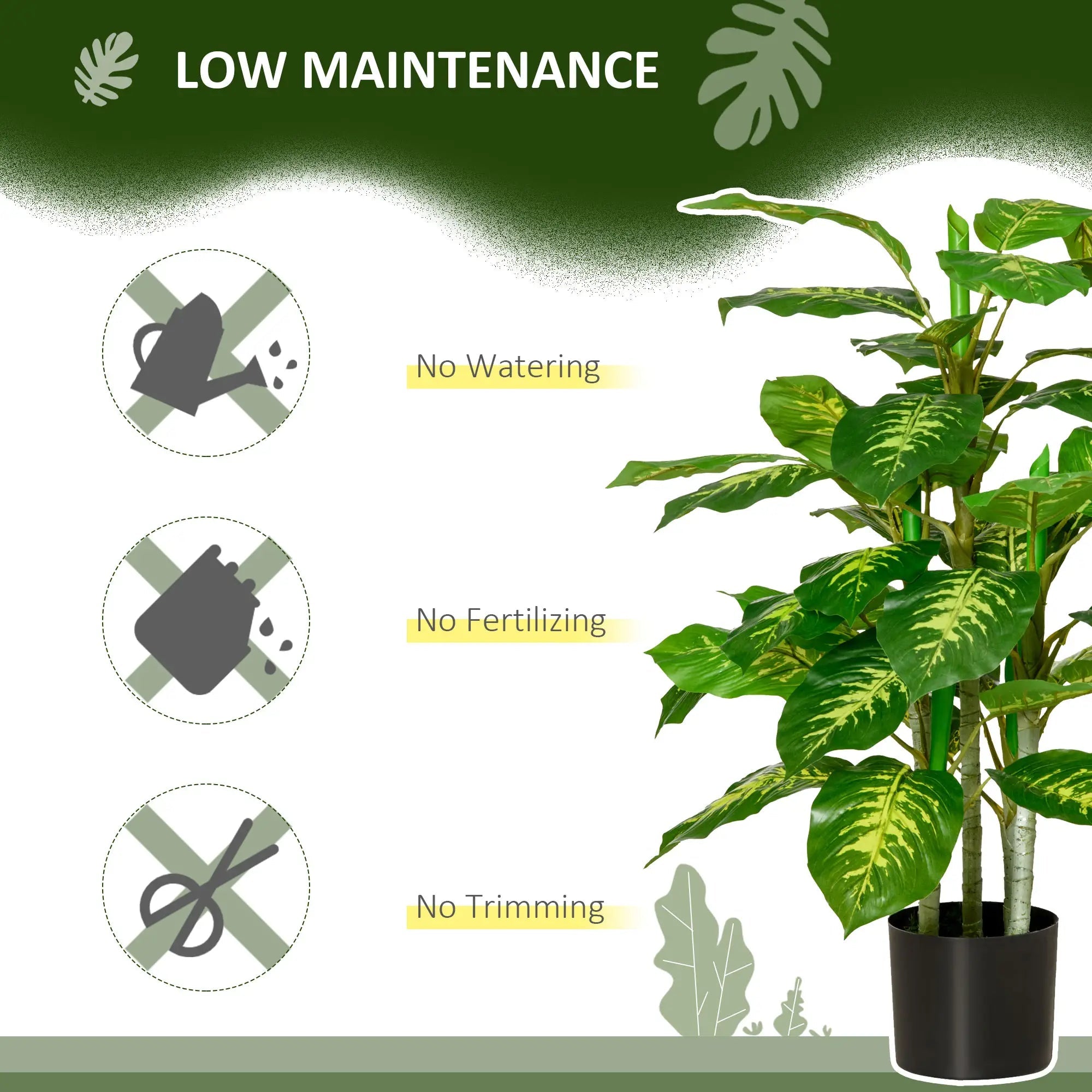 Artificial Evergreen Tree Fake Decorative Plant in Nursery Pot for Indoor Outdoor Decor, 95cm Bargain Clearance Centre
