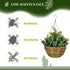 Set of Two Artificial Hanging Lavender Flower Pots - Purple Bargain Clearance Centre