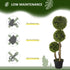 Decorative Artificial Trees Boxwood Ball Topiary Trees in Pot Fake Plants for Home Indoor Outdoor Decor, 90 cm Bargain Clearance Centre