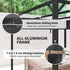 3 x 3m Aluminium Pergola, with Retractable Roof and Wall - Dark Grey