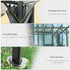 3.6 x 3(m) Outdoor Pergola with Retractable Roof and Curtains, Garden Gazebo Canopy Sun Shade Shelter with Aluminum Frame, Dark Grey