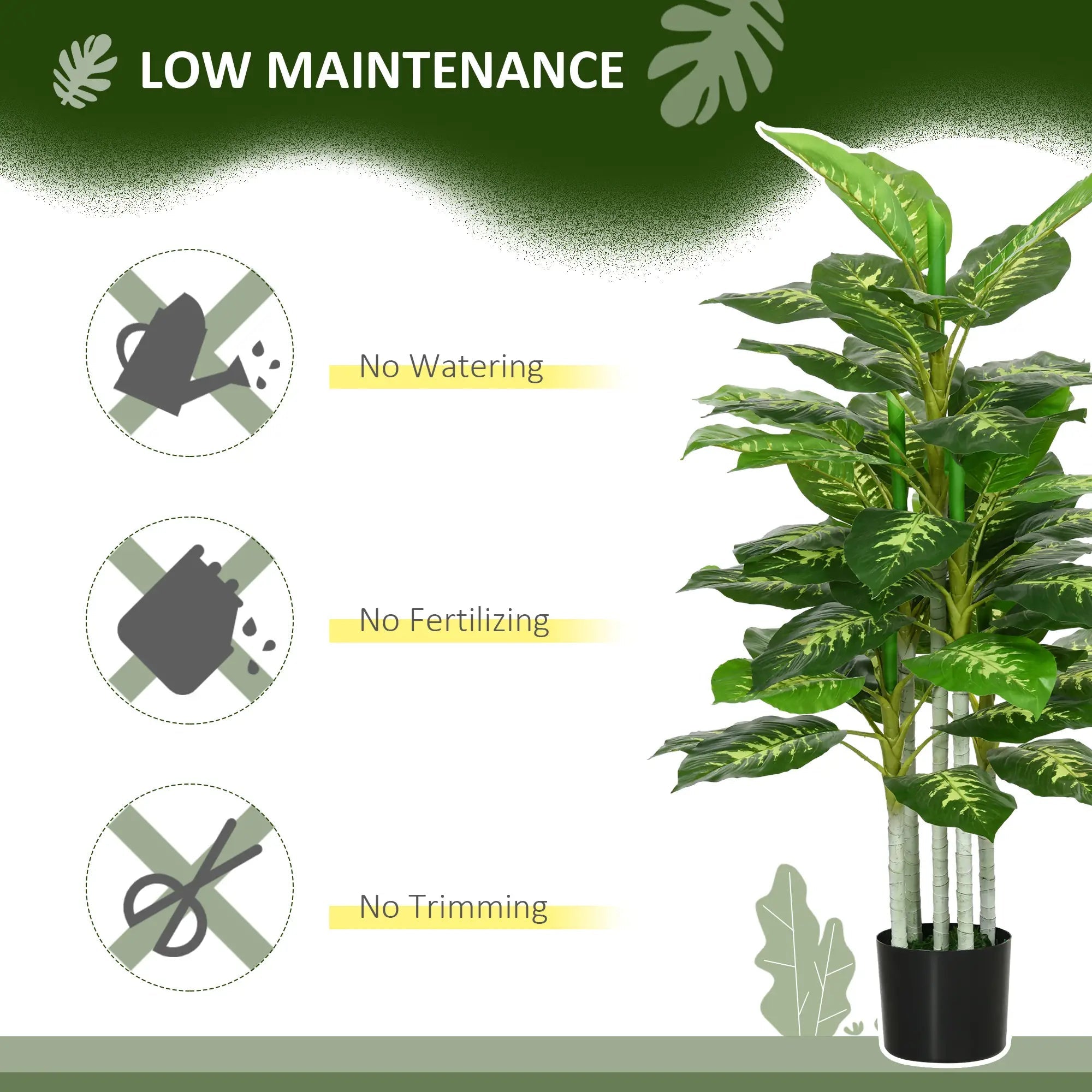 Artificial Evergreen Tree Fake Decorative Plant in Nursery Pot for Indoor Outdoor Decor, 120cm Bargain Clearance Centre