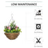 Set of Two Hanging Lisianthus Flower Pots - Pink/Green Bargain Clearance Centre