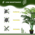 125cm/4FT Artificial Palm Plant Decorative Tree with Nursery Pot, Fake Plastic Indoor Outdoor Home Office Décor, Green Bargain Clearance Centre