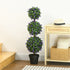 Set of 2 Artificial Plants, Lavender Flowers Ball Trees with Pot, for Home Indoor Outdoor Decor, 110cm Bargain Clearance Centre