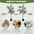 Set of 2 Decorative Artificial Tree, 4ft/ 120cm Silk Eucalyptus Trees with 230 Silver Dollar Leaves in Pot, Fake Plants for Home, Office, Living Room, Indoor Decor Bargain Clearance Centre