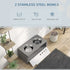 3 Height Adjustable Raised Dog Bowls, Dog Feeding Storage Station w/ Slow Feeder Mat, 2 Stainless Steel Bowls