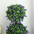 Set of 2 Artificial Plants, Lavender Flowers Ball Trees with Pot, for Home Indoor Outdoor Decor, 110cm Bargain Clearance Centre