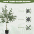 4ft/ 120cm Decorative Artificial Plant, Silk Olive Tree with 450 Leaves and 20 Olive Fruits in Pot, Fake Plant for Home, Office, Living Room, Indoor Decor Bargain Clearance Centre