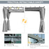 3.6 x 3(m) Outdoor Pergola with Retractable Roof and Curtains, Garden Gazebo Canopy Sun Shade Shelter with Aluminum Frame, Dark Grey