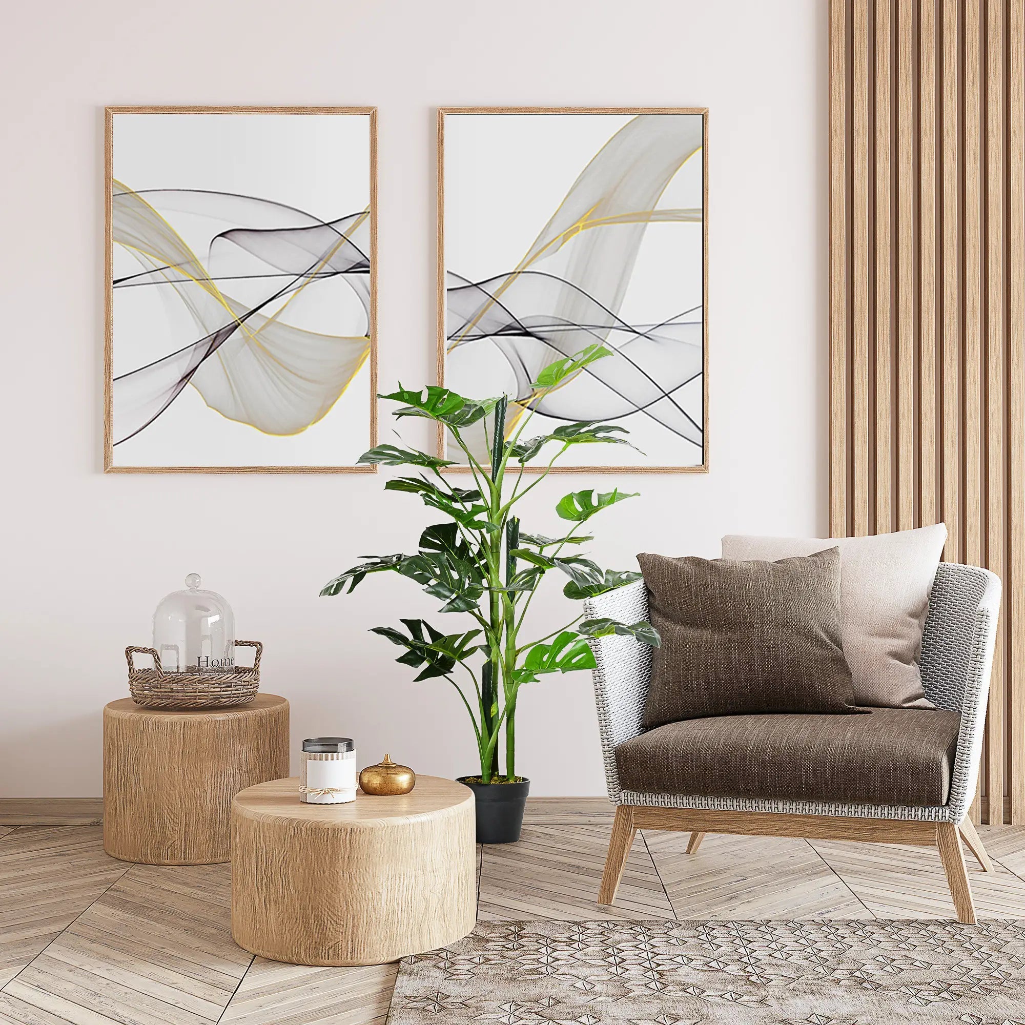 100cm/3.3FT Artificial Monstera Tree Decorative Cheese Plant 21 Leaves with Nursery Pot, Fake Tropical Palm Tree for Indoor Outdoor Décor Bargain Clearance Centre