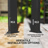 3 x 3m Aluminium Pergola, with Retractable Roof and Wall - Dark Grey