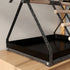 Parrot Stand Bird Stand w/Wood Perch Ladder Feeder Removable Tray