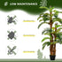 Artificial Plant Tropical Palm in Pot, Fake Plants for Home Indoor Outdoor Decor, 150cm, Green Bargain Clearance Centre