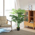 125cm/4FT Artificial Palm Plant Decorative Tree with Nursery Pot, Fake Plastic Indoor Outdoor Home Office Décor, Green Bargain Clearance Centre