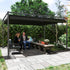 4 x 3m Metal Pergola, with Retractable Canopy Roof - Black Bargain Clearance Centre