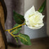 Set of Two Faux Rose Trees - White Bargain Clearance Centre