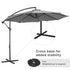 Cantilever Umbrella Parasol Hanging Banana Steel Dark Grey 3M Patio