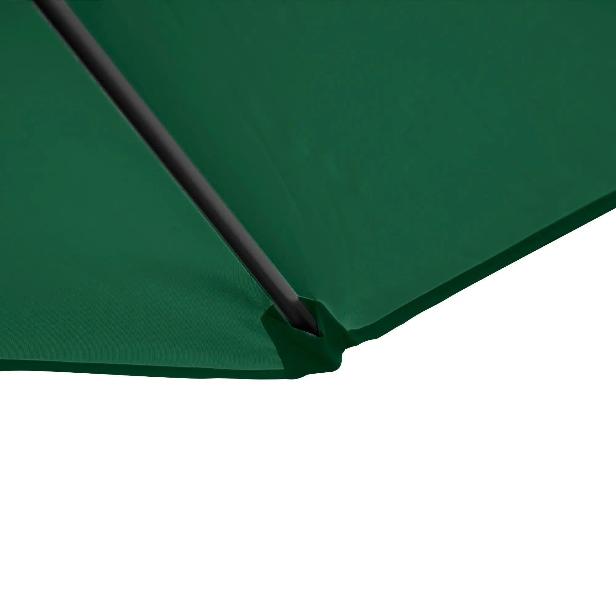 2.5M Garden Cantilever Parasol, Offset Roma Patio Umbrella Hanging Sun Shade Canopy Shelter with 360° Rotation and Cross Base, Green 4
