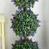 Set of 2 Artificial Plants, Lavender Flowers Ball Trees with Pot, for Home Indoor Outdoor Decor, 110cm Bargain Clearance Centre