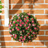 Set of 2 Decorative Artificial Plants, UV-protected Artificial Plant Topiary Rose Balls, Fake Plants for Home Indoor outdoor Decor, 28cm, Pink Bargain Clearance Centre