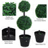 Set of 2 Artificial Boxwood Ball Topiary Trees Potted Decorative Plant Outdoor and Indoor Décor (67cm) Bargain Clearance Centre
