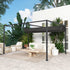 4 x 3m Metal Pergola, with Retractable Canopy Roof - Black Bargain Clearance Centre