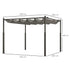3 x 3(m) Metal Pergola with Retractable Roof and Magnetic Fixture, Outdoor Gazebo Garden Pergola Kit Sun Shade Canopy, UPF30+, 80mm Metal Column, Grey