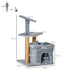 Cat Tree Tower for Indoor Cats, Cat Scratching Post with Bed, Cat House, Scratching Pad, Perch, Interactive Ball Toy 48 x 48 x 84cm, Grey