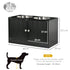 Raised Pet Feeder, with Two Bowls, Storage - Black