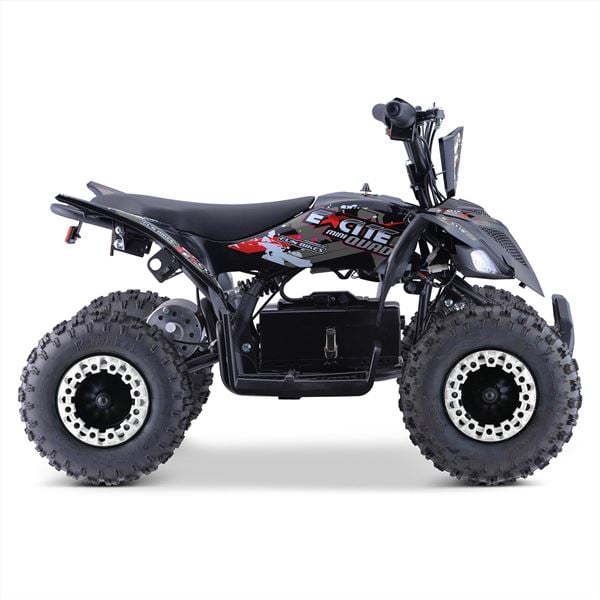 **£1 RAFFLE** Excite 1000w Premium Grey Kids Mini Electric Quad Bike