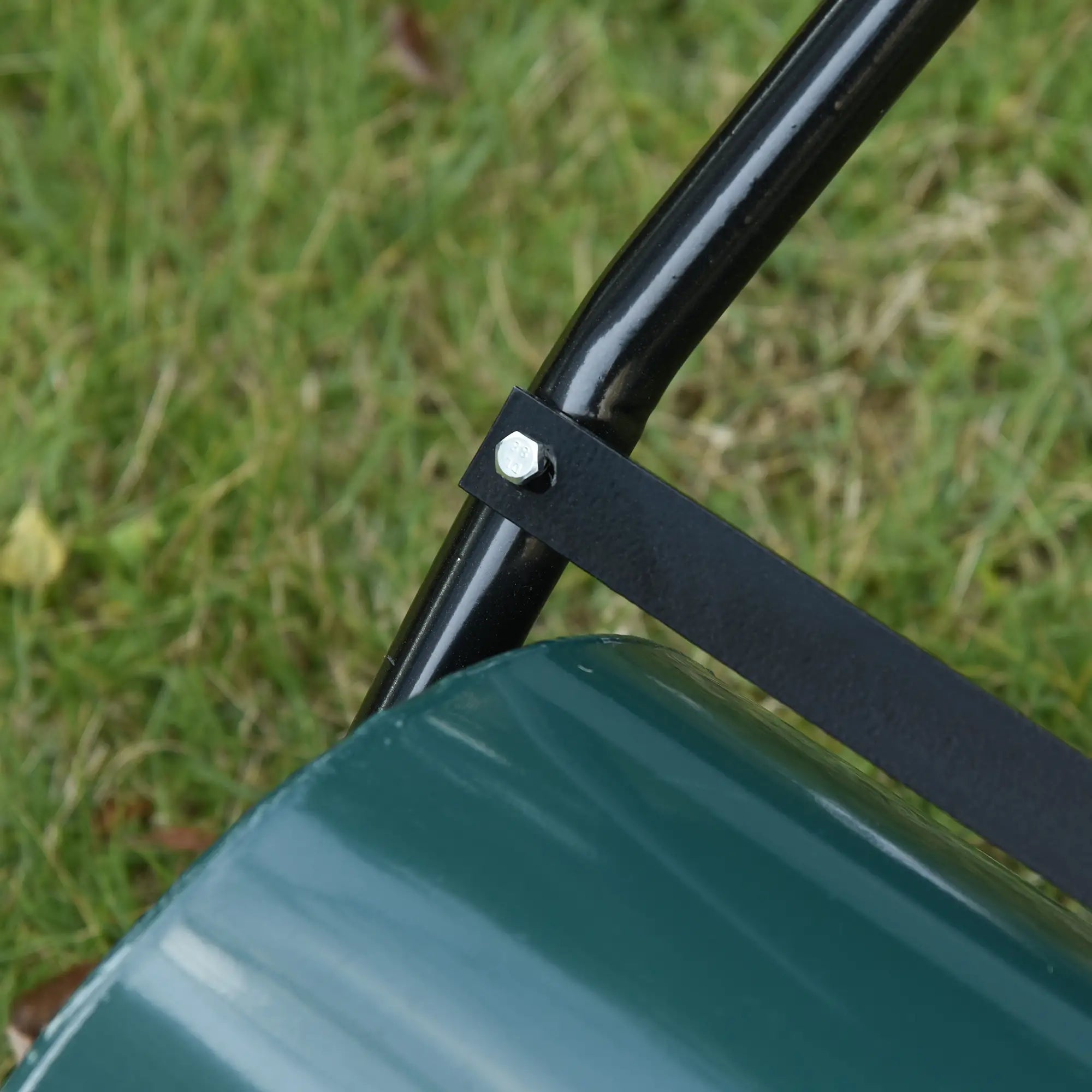 30 L Heavy Duty Water Or Sand Filled Φ30cm Garden Steel Lawn Roller Drum - Dark Green