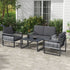 Four-Piece Aluminium Garden Dining Set, with Cushions