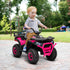 12V Kids Electric Ride on ATV, Battery Powered Quad Bike w/ Spring Suspension, Forward Backward, Storage Basket - Pink