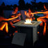 71 x 71cm 40000 BTU Gas Firepit Table - Black/Dark Grey