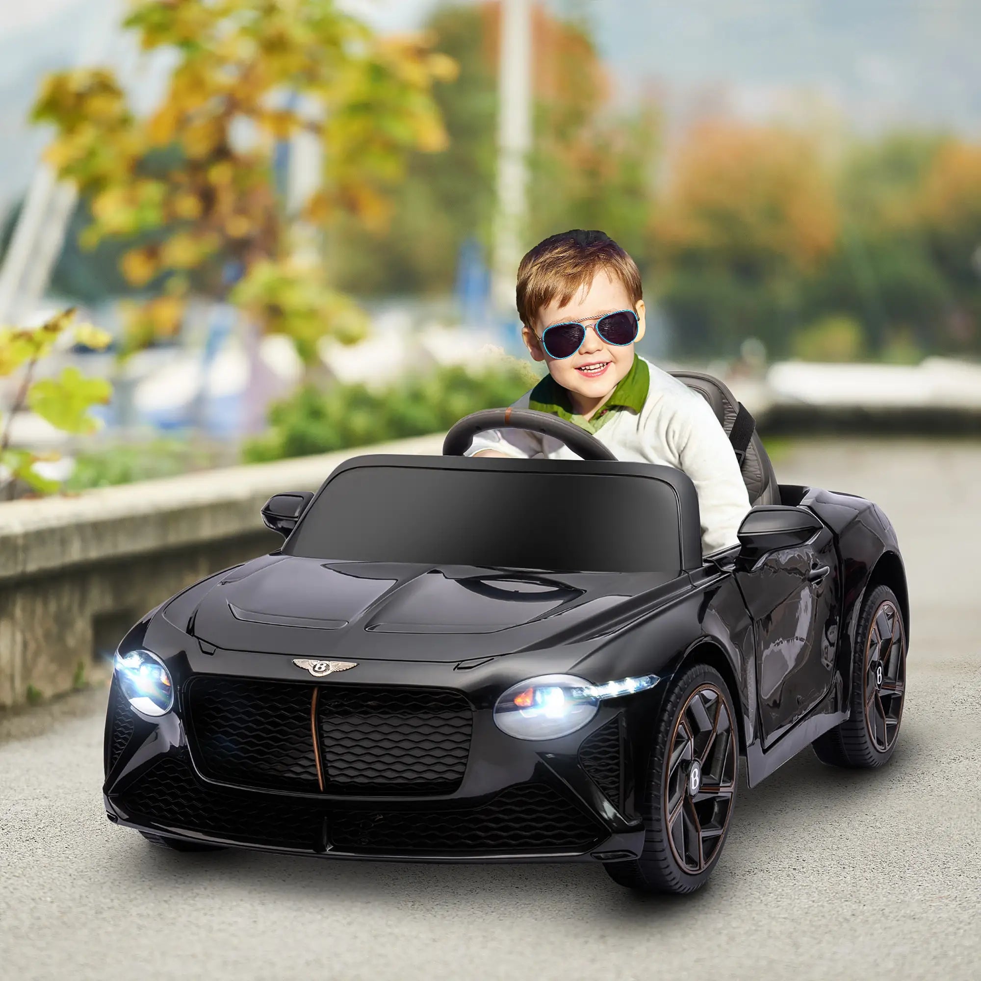 Bentley Bacalar Licensed 12V Kids Electric Car, with Remote Control, Black