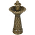 2-Tier Outdoor Waterfall Fountain, Freestanding Self-Contained Cascading Water Feature Garden Landscape with Electric Pump, Brown Flower