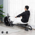 Folding Rowing Machine with 16-Level Adjustable Magnetic Resistance, Aluminium Side Rail, Digital Monitor, Cardio Workout Rower, for Home, Gym, Office