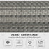 Seven-Piece Firepit Table Rattan Sofa Set - Grey