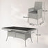 Seven-Piece Rattan Dining Set - Grey