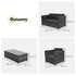 4 Pieces Wicker Steel Rattan Sofa Set Garden Chair Seat Furniture Patio Grey