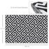 Outdoor Rug Reversible Mat Plastic Straw Rug Portable RV Camping Mat for Garden Deck Picnic Indoor, 121 x 182 cm (4 x 6 ft), Black & White