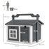 Indoor Rabbit Hutch, Portable Small Animal House Outdoor, with Top Handle, Openable Roof - Grey